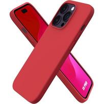 Coque de protection pour iPhone 15 Pro - E.F.CONNECTION - Rouge - Souple - Silicone - Ultra Slim