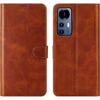Case for Xiaomi 12-12X 360 Protection Leather Effect Magnetic Closure Protection Brown