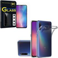 Coque silicone gel - VCOMP - Xiaomi Mi 9 - UltraSlim - Transparent - 2 Films Verre Trempé