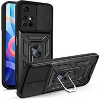 Protective Case - Xiaomi - Redmi Note 11S - Black - Shockproof - 360° Stand