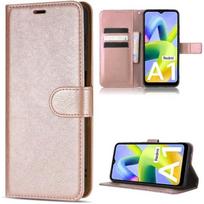 Coque de protection - pour Xiaomi - Redmi A1/A2 - Effet cuir rose - Fermeture magnétique - Design élégant