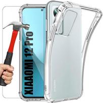 Case and Tempered Glass - E.F.CONNECTION - for Xiaomi 12 Pro - Smooth - Shockproof - Screen and Camera Protection