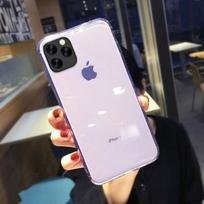 Silicone Case - E.F.CONNECTION - for iPhone 12 - Semi-Transparent Purple - Anti-Scratch - Flexible
