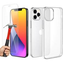 Case - E.F.CONNECTION - for iPhone 12 Pro - Soft Silicone - Tempered Glass - Transparent