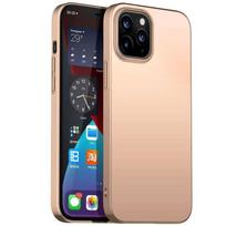 Protective Case - E.F.CONNECTION - for iPhone 12 Pro Max - Flexible Silicone Gold - Shockproof - Lightweight