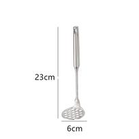 Long Handle 304 Stainless Steel Potato Mud Press Food Crusher Manual Yam Pumpkin Masher Vegetable Tool Kitchen Accessories