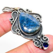 Sodalite, Blue Topaz Handmade 925 Sterling Silver Pendant 2.40  p1d01