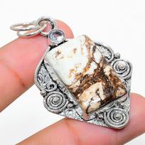 Natural Lemon Chrysoprase, White Topaz 925 Sterling Silver Pendant 2.29  o7I29