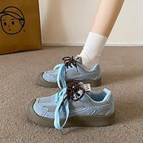 Korean version of German training shoes women's 2024 autumn new mesh breathable casual ins trendy feet small versatile little white shoes women 35 dangaus mėlyna spalva