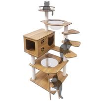 Japanese Manufacturer RAKU Cat For Senior Fat Transparent Comes with Hammock Height Approximately 130 Cat House for Multiple Rounded Easy to with