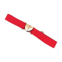 Women's Elastic Belt Versatile High Elastic Waist Belt One Size raudona