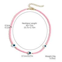 Dopamine Colorful Millet Bead Necklace Women's INS Bohemian Design Niche Fashion Style Beautiful Elegant Versatile Neck Jewelry for Her white