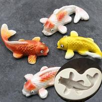 3D Pasidaryk pats Silikoninė Žuvies Formos Torto Forma Karosas Fondanto Forma Šokolado Muilo Forma