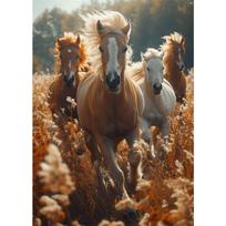 Arklių sienų meno plakatai Bėgantis arklys Drobės meno spaudas Paveikslas Gražių arklių nuotraukos moderniam namų svetainės dekoravimui 21cm×30cm NoFrame black