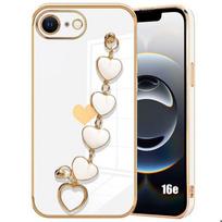 Protective Case - BOOLING - for iPhone 16e - White Silicone - Shockproof - Ultra Slim balta