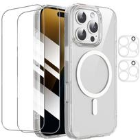 Case for iPhone 16 Pro Max with Magnetic Circle + 2 Tempered Glasses + 2 Lens Protectors skaidri