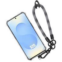 Samsung Galaxy S25 Case - Anti-Scratch Protection with Grey Strap - BOOLING skaidri