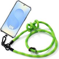 Case for Samsung Galaxy S25 - Scratch-Resistant Protection with Green Lanyard - BOOLING skaidri