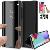 Protective Case - PROSHOP - for Samsung A53 5G - Mirror Effect - Translucent Window - Black juoda
