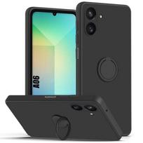 Case for Samsung Galaxy A06, Black Silicone Protection Anti-Scratch with Ring juoda