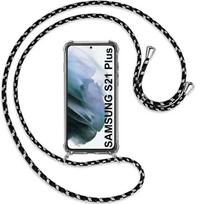 Coque - BOOLING - pour Samsung S21 Plus - Souple - Anti-Rayure - Cordon de collier Noir juoda