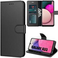 Case for Samsung Galaxy A33 5G Protection Leather Effect Black Anti Scratch Elegant juoda