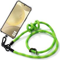 Protective case - Booling - for Samsung Galaxy S24 - Shockproof - Detachable lanyard - Green žalia