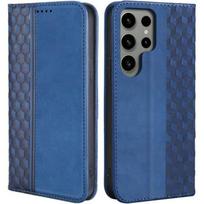 Protective Case - BOOLING - for Samsung Galaxy S23 Ultra - Synthetic Leather - Navy Blue - Anti-Scratch mėlyna
