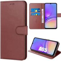 Protective case - BOOLING - Samsung Galaxy A05 - Brown - Wallet - Shockproof ruda