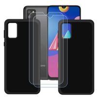 Coque et Protecteur d'écran - FZ - Samsung Galaxy A02S - Noir - Souple - Verre trempé inclus juoda
