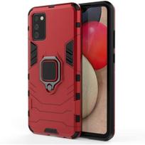 Case - HONGWE - Samsung Galaxy A02s - Shockproof - Drop-proof - Rotating ring raudona
