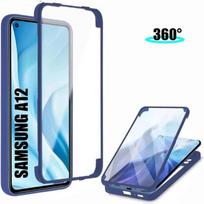 Coque - BOOLING - pour Samsung A12 - Anti-rayure - Bordure renforcée - Semi-transparente mėlyna