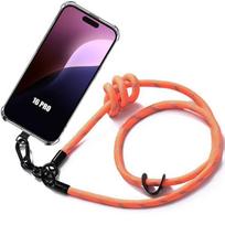 Case - Orange - for iPhone 16 Pro - Reinforced Corner Protection - Shockproof - 120cm Lanyard oranžinė