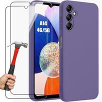 Silicone Case - BOOLING - for Samsung Galaxy A14 5G - Ultra Slim - Dark Purple - Shock and Scratch Protection violetinė