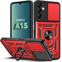 Shockproof Case - Booling - for Samsung Galaxy A15 - Red - Ultra Resistant - Integrated Stand raudona
