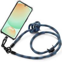 Case - BOOLING - for Samsung Galaxy S24 FE - Shockproof Protection - Detachable Lanyard - Blue mėlyna