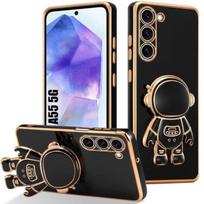 Case - PROSHOP - for Samsung Galaxy A55 5G - Shockproof - Soft Silicone - Adjustable 3D Astronaut Stand juoda
