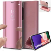 Protective Case - PROSHOP - for Samsung Galaxy A22 5G - Mirror Effect - Pink - Shockproof rožinė