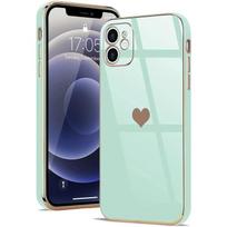 Protective Case - Luxury - for iPhone 12 - Galvanized Gold Turquoise - Shockproof - Scratch-Resistant turkis