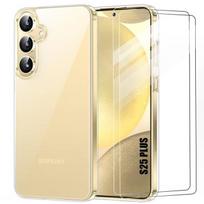 Coque Silicone pour Samsung Galaxy S25 Plus (Galaxy S25+) avec 2 Verres Trempés Protection Transparente