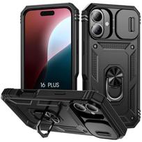 Protective Case - Reinforced Protection - for iPhone 16 Plus - Black - Rigid - Shockproof juoda