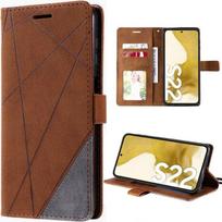 Case for Samsung Galaxy S22 Leather Effect Anti-Scratch Shockproof - Brown