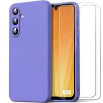 Protective Case - BOOLING - for Samsung Galaxy A26 5G - Liquid Silicone - Dark Purple - Shockproof violetinė