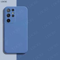 Skirta Samsung Galaxy S22 Ultra dėklas Silikoninis Minkštas Paprastas Funda Guminis Apsauginis Skirta Samsung S22 Ultra dangtelis Galaxy S22 Plus dėklas S22 Ultra mėlyna