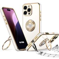 Protective case - BOOLING - for iPhone 16 Pro - Soft silicone - Stand ring - Lanyard included balta