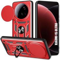 Protective Case - E.F.CONNECTION - for Xiaomi 15 Ultra - Rigid Shockproof - Ring Stand - Lens Protection