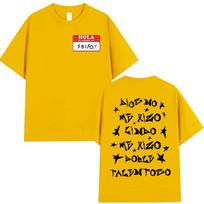 Rapper NSQK Hola Sisi Fo Mark Tour 2025 Album T Shirt Men Women Casual Fashion Cotton Short Sleeve T-shirt Hip Hop Clothing Tees XXXXL geltona