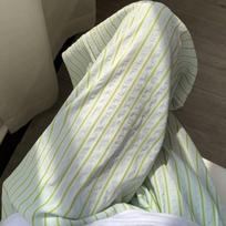 Summer Honeydew Green Casual Striped Sleep Pants for Women Summer Home Wide Leg Loose Long Pants Plus Size Wearable Out S