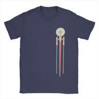Men's T-Shirts USS Enterprise Stars Treks Amazing Pure Cotton Tee Shirt Short Sleeve T Shirts O Neck Tops Plus Size S tamsiai mėlyna spalva