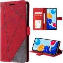 Case - E.F.CONNECTION - For Xiaomi Redmi Note 11/11S - Red - Retro Faux Leather - Card Pocket and Stand